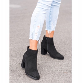 Goodin Stylowe Zamszowe Botki czarne 2