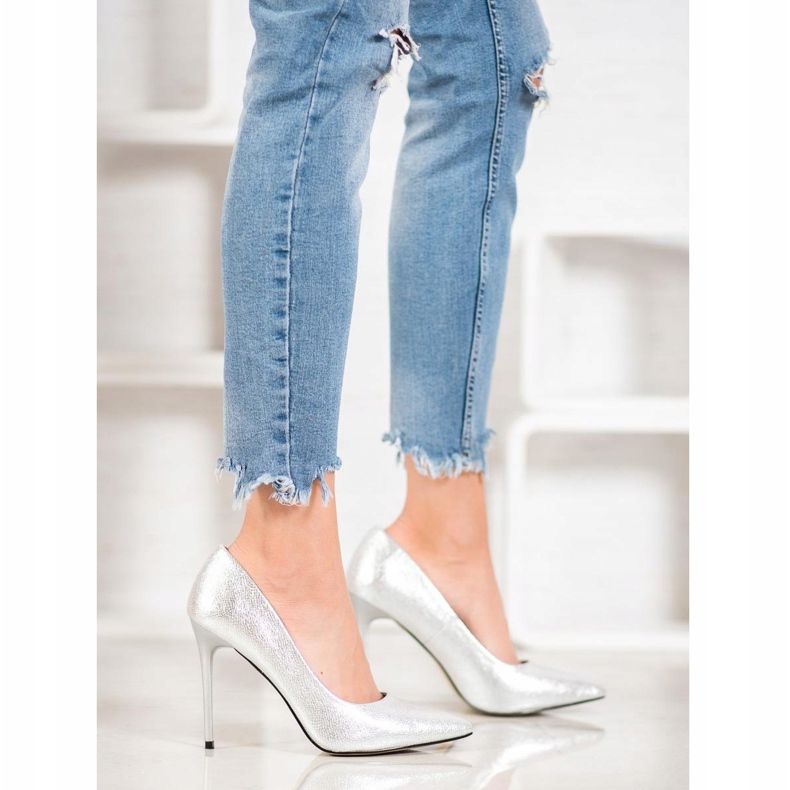 Goodin Modne Szpilki szare 1