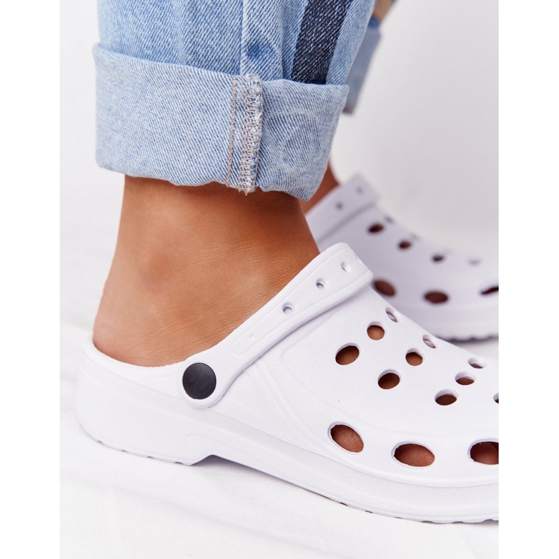 Flameshoes Damskie Klapki Białe Piankowe Eva 1