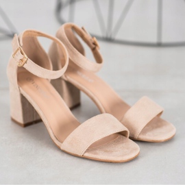 Klasyczne Sandałki VINCEZA brązowe 1