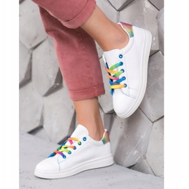 SHELOVET Modne Buty Sportowe białe 2