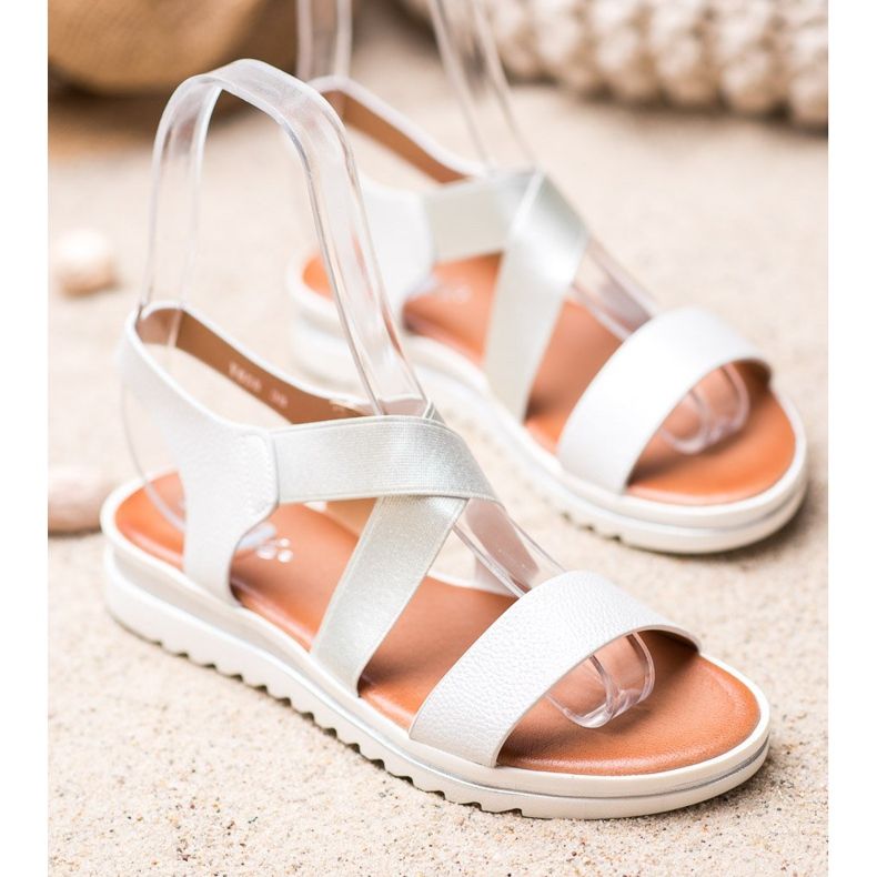 Weide Sandały Na Platformie białe szare 1