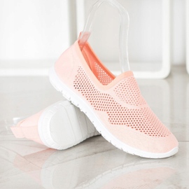 Bona Ażurowe Slipony pomarańczowe 1