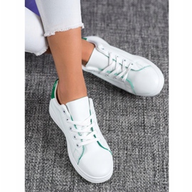 SHELOVET Klasyczne Buty Sportowe białe zielone 2
