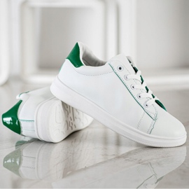 SHELOVET Klasyczne Buty Sportowe białe zielone 3