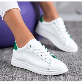 SHELOVET Klasyczne Buty Sportowe białe zielone 4