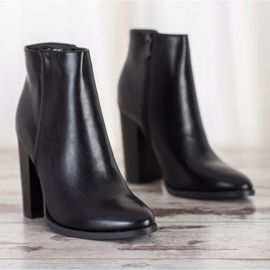 Seastar Klasyczne Botki Na Słupku czarne 1