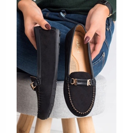 Fama Zamszowe Mokasyny czarne 2