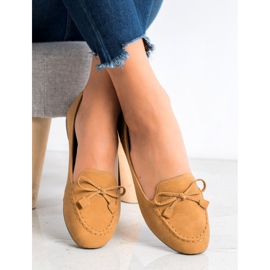 Nio Nio Wygodne Camelowe Mokasyny brązowe wielokolorowe 1