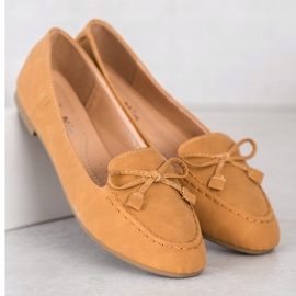 Nio Nio Wygodne Camelowe Mokasyny brązowe wielokolorowe 2