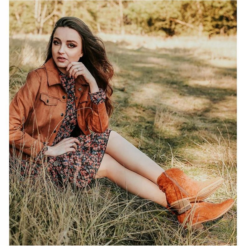 Cm Paris Zamszowe Kowbojki brązowe 2