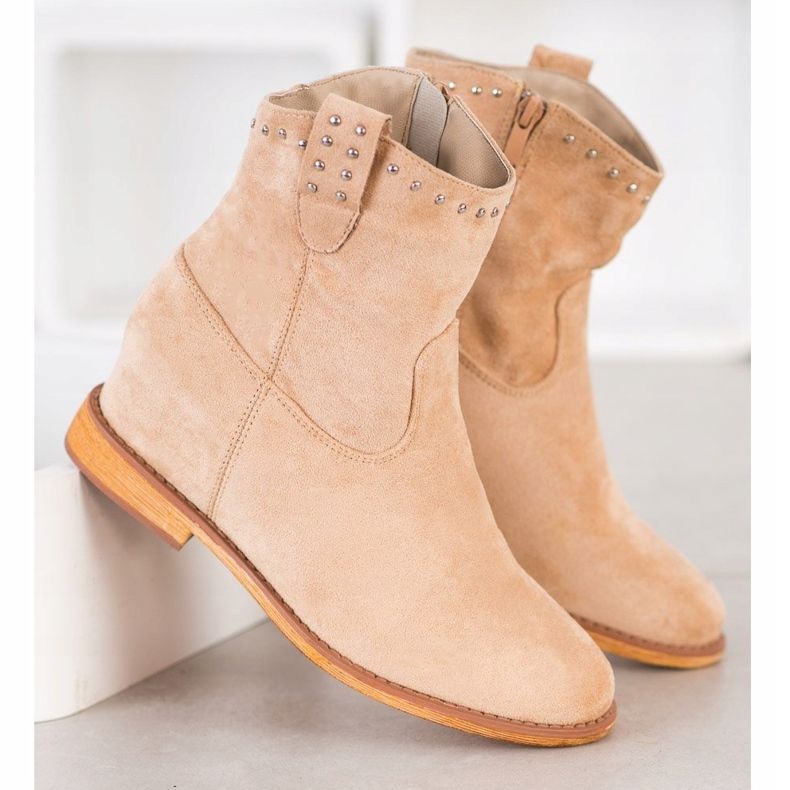 Super Mode Ocieplane Kowbojki beżowy 1