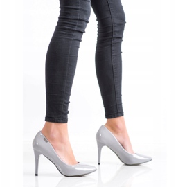 Goodin Lakierowane Czółenka szare 1