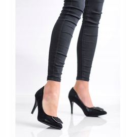 Goodin Czółenka Z Ozdobą czarne 1