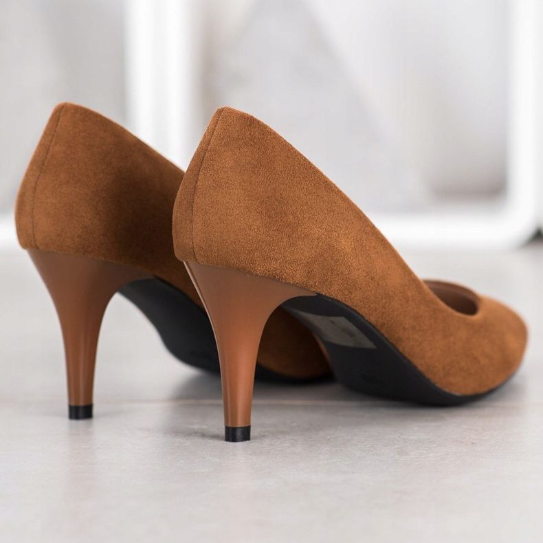 Goodin Zamszowe Czółenka brązowe 1