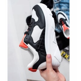 SHELOVET Casualowe Sneakersy Z Eko Skóry białe czarne 7