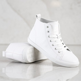 Ideal Shoes Wysokie Trampki Fashion Sports Shoes białe 1