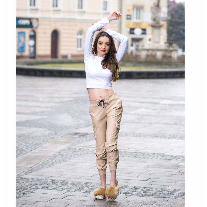 Seastar Modne Klapki Na Ozdobnej Platformie brązowe 1