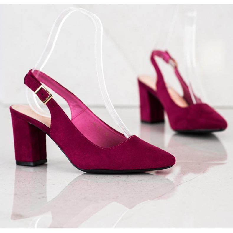 Czółenka Z Odkrytą Piętą Sergio Leone czerwone wielokolorowe 2