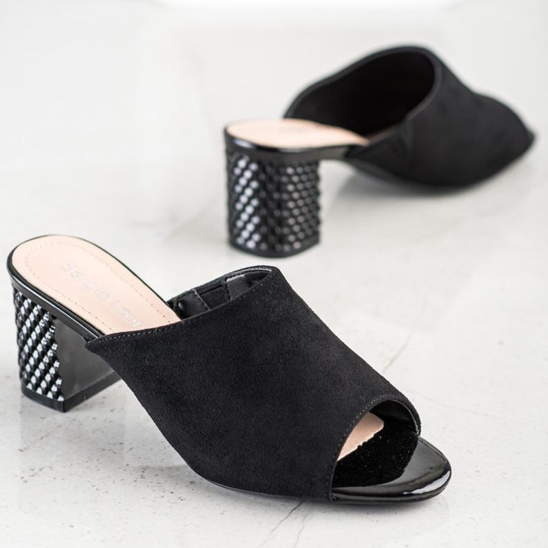 Eleganckie Klapki Sergio Leone czarne 1