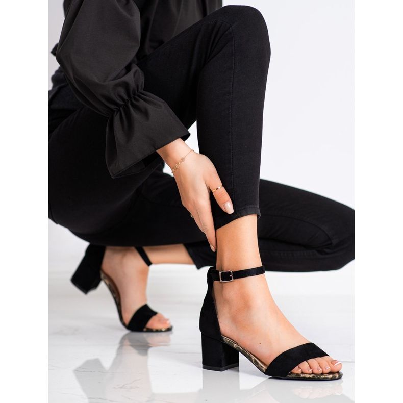 Sandały Na Słupku Sergio Leone czarne 1