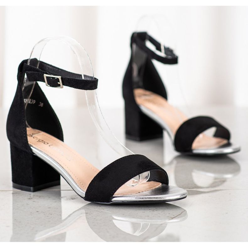 Sandały Na Słupku Sergio Leone czarne 1