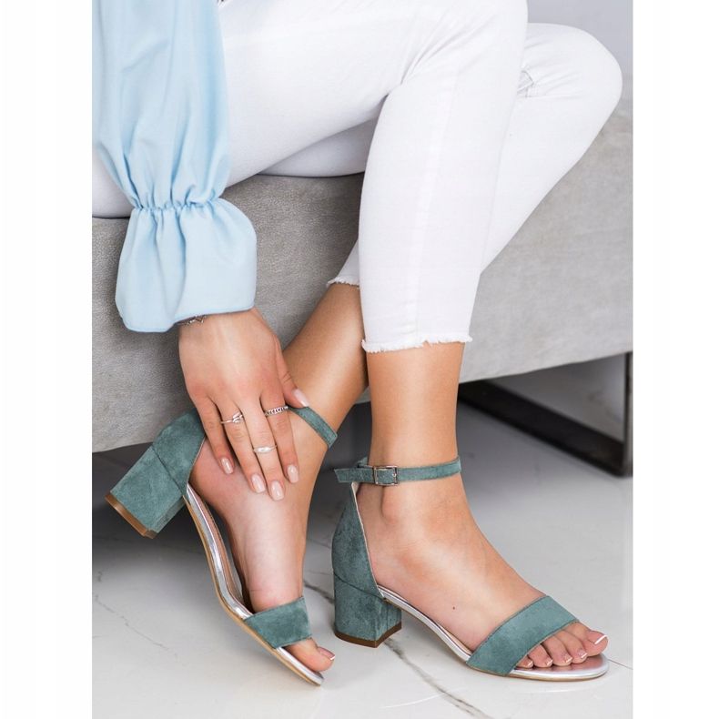 Sandały Na Słupku Sergio Leone zielone 1