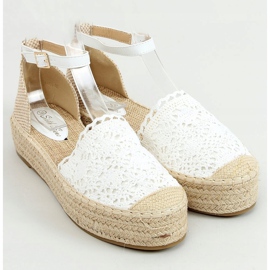 Espadryle koronkowe białe 888-85 White 1