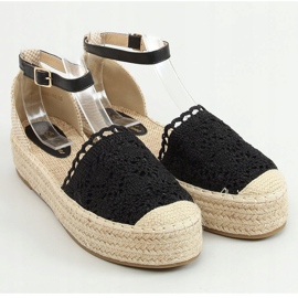 Espadryle koronkowe czarne 888-85 Black 1