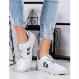 Filippo Skórzane Buty Na Platformie białe 1