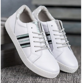 Filippo Skórzane Buty Na Platformie białe 2