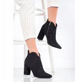 Filippo Stylowe Zamszowe Botki czarne 1