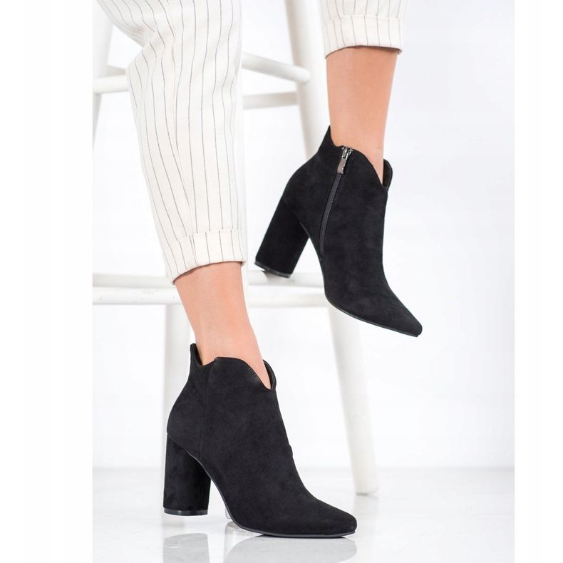 Filippo Stylowe Zamszowe Botki czarne 1