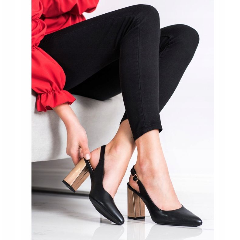 Czółenka Na Słupku Sergio Leone czarne 2