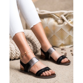 Wsuwane Sandały Sergio Leone czarne 2