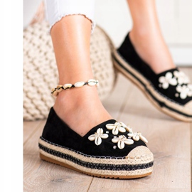 Seastar Espadryle Z Muszelkami czarne 1