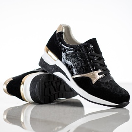 Goodin Wiązane Sneakersy Ze Skóry czarne wielokolorowe 1