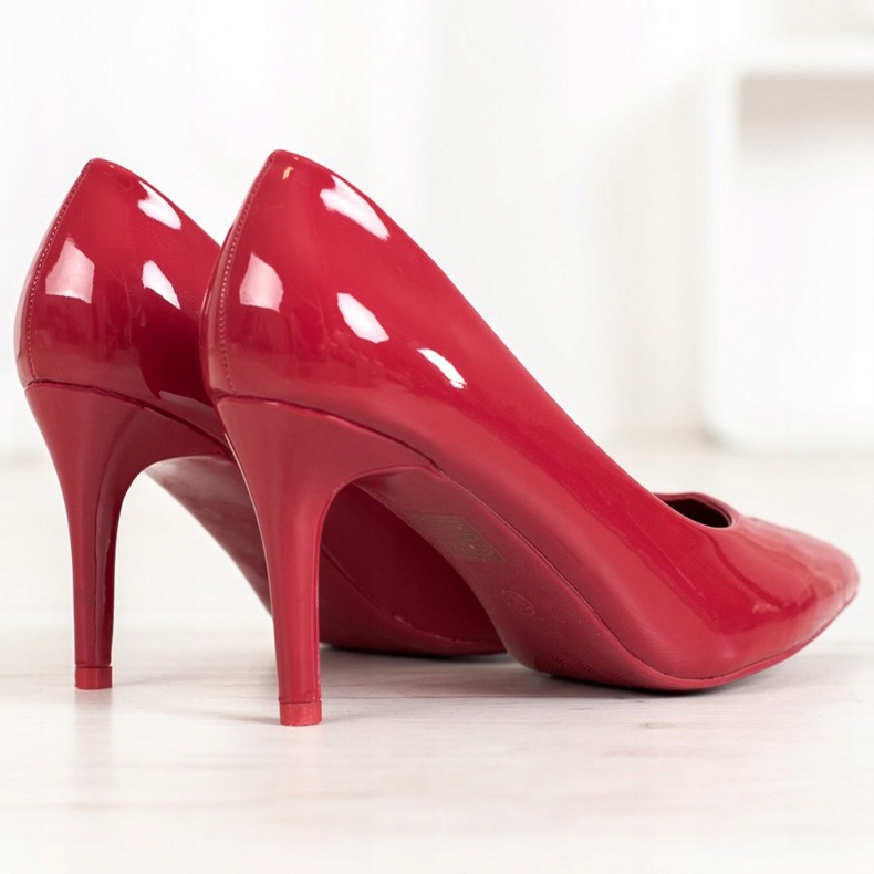 Small Swan Lakierowane Szpilki czerwone 2