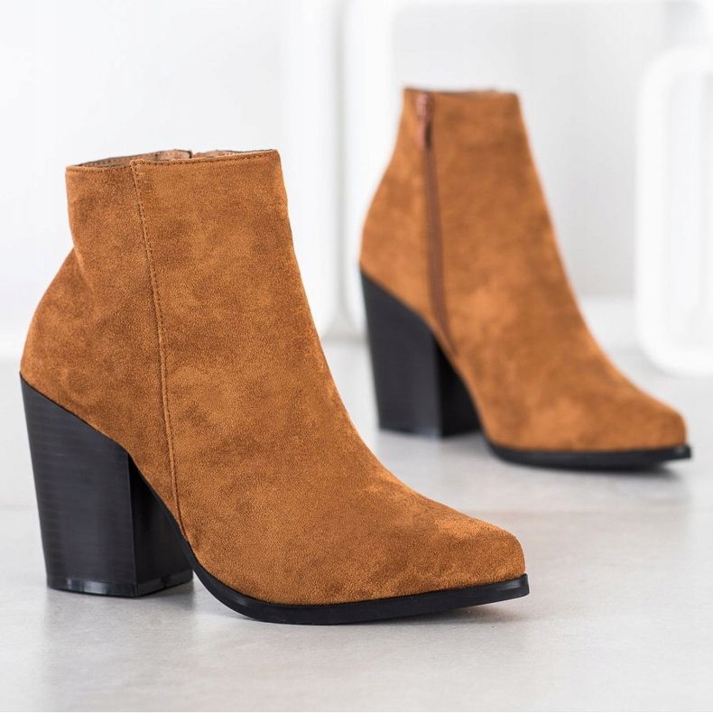 Marquiz Botki Na Szerokim Słupku brązowe 1