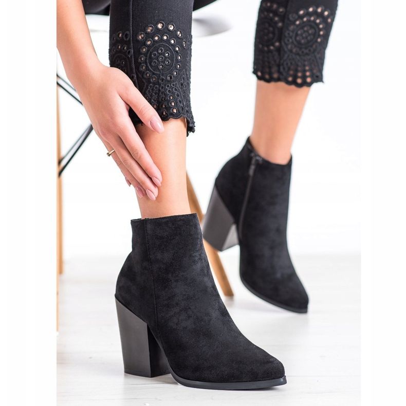 Marquiz Botki Na Szerokim Słupku czarne 1