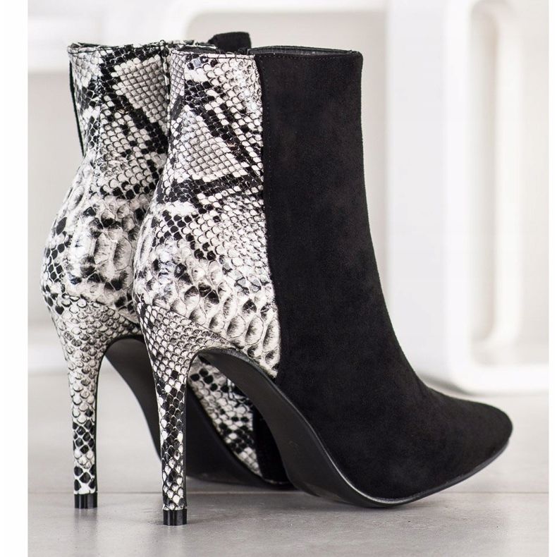 Small Swan Seksowne Szpilkik Snake Print czarne 1