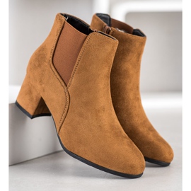 Clowse Klasyczne Zamszowe Botki brązowe 1