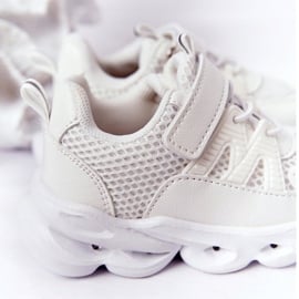 Dziecięce Sneakersy Ze Świecącą Podeszwą Led Białe So Cool! 1