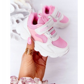 Dziecięce Sportowe Buty Sneakersy Biało-Różowe Sugar białe 3