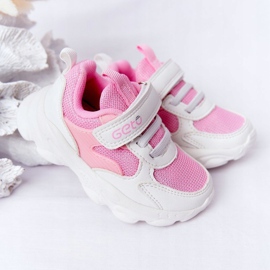 Dziecięce Sportowe Buty Sneakersy Biało-Różowe Sugar białe 4