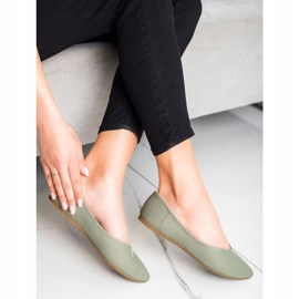 Baleriny W Prążki VINCEZA zielone 1