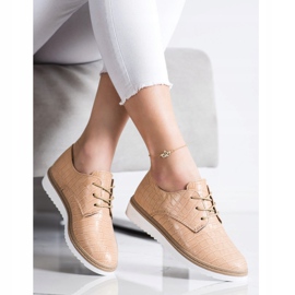 SHELOVET Brązowe Półbuty Snake Print 2