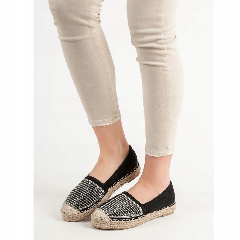 Espadryle Z Cyrkoniami Vices czarne 1