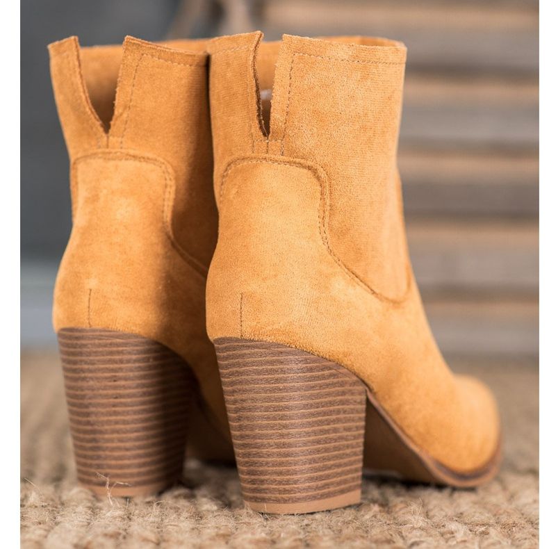 Seastar Wsuwane Botki Na Słupku brązowe 1