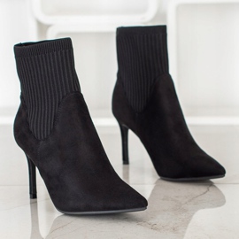 Wsuwane Botki VINCEZA czarne 1